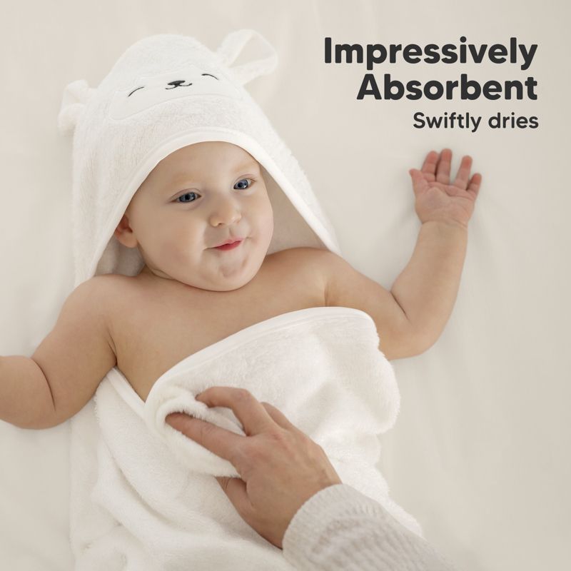 KeaBabies Cuddle Baby Hooded Towel, Organic Baby Bath Towel, Hooded Baby Towels, Baby Beach Towel for Newborn, Kids, 6 of 11