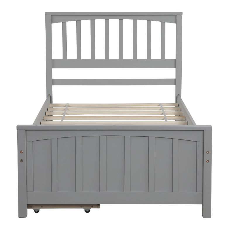 Twin Size Platform Bed Frame with Two Drawers-ModernLuxe, 4 of 9