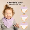 8pk Organic Baby Bandana Bibs, Baby Drool Bibs for Baby Boy, Girl, Baby Bibs for Infant, Newborn - 3 of 4
