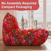 SYFERLORY Soft Beanbag Chair - Memory Foam Floor Sofa for Living Room, Bedroom or Office - Single Seat Lounger with Removable Cover - 4 of 4