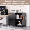 Mlezan 2-Drawer File Cabinet: Lockable, Mobile Lateral Storage with Adjustable Shelves. Ideal for Printer or Files in Home or Office. - 3 of 4