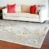 HomeRoots 9' X 12' Beige and Gold Abstract Area Rug - 2 of 4