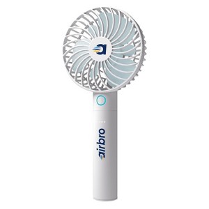 Airbro FHA-30 3.5-In. 6-Blade 5-Speed Handheld Personal Portable Rechargeable Fan with Power Bank, White - 1 of 4