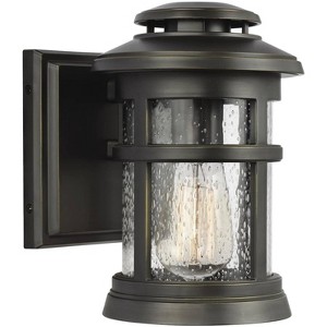 Generation Lighting Newport 9" High Antique Bronze Outdoor Wall Light - 1 of 2
