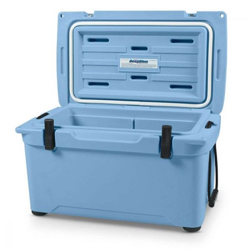Costway 55 Quart Cooler Portable Ice Chest W/ Cutting Board Basket For  Camping White : Target