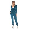 Women's 2 Piece Velour Tracksuit Set - White Mark - 2 of 4