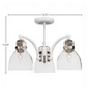 Toltec Lighting Easton 3 - Light Flush Mount in  White/Brushed Nickel with 6" Clear Bubble Shade - 2 of 2