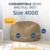 Ultimate Sack 4ft Bean Bag Chair and Footstool, Oversized Comfortable Indoor Floor Lounger, Giant Foam-Filled Furniture for Relaxing, Camel Suede - 3 of 4