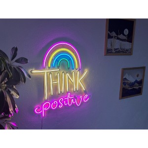 Think Positive Metal Neon Sign, Neon Wall Decor, Light Decor, Led Neon Sign,Neon Wall Decor, Neon Sign, Neon Wall Art, Home Decor - 1 of 4