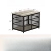VisioGear Dog Crate with Side Opening Door and Wheels for Indoor, Grey, 43.3"*29.9"*33.5" - 3 of 4