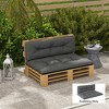 Outsunny 2 Seater Pallet Cushions Outdoor 3.9 in. Thick Replacement Cushions with Tufted Design for Garden, Patio - 2 of 4