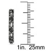 EVERLY JEWELRY |  Sterling Silver 1/10 CT Black Diamond TW Hoop Earrings Black Rhodium Plated - 2 of 4