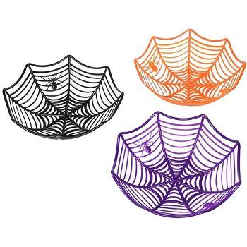 Fun Express Spider Web Basket bowls Party Supplies - 3 Pieces
