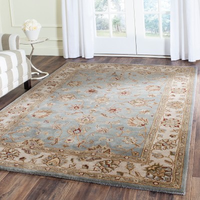 Handmade Tufted Blue Wool Accent Rug 72" x 8"
