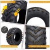 2PCS 26x9-12 TL ATV/UTV Tires, 26x9x12 6 PR Rubber All Terrain Tire, 16mm Tread Depth, 410 LBS Loading Capacity - 4 of 4