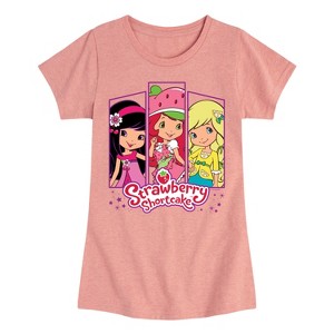 Girls' - Strawberry Shortcake - Strawberry And Friends Fitted Short Sleeve Graphic T-Shirt - 1 of 4