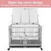 48" Stainless Steel Dog Crate with Wheels, Dual-Door Design & Removable Tray for Medium/Large Dog - 4 of 4