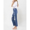 Women's Distressed High Rise Ankle Relaxed Straight Jeans - FLYING MONKEY - 2 of 4