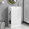 KIGFTSOD 18.6" Bathroom Vanity with Sink, Bathroom Vanity Cabinet with Two-tier Shelf, Left or Right Orientation - 2 of 4