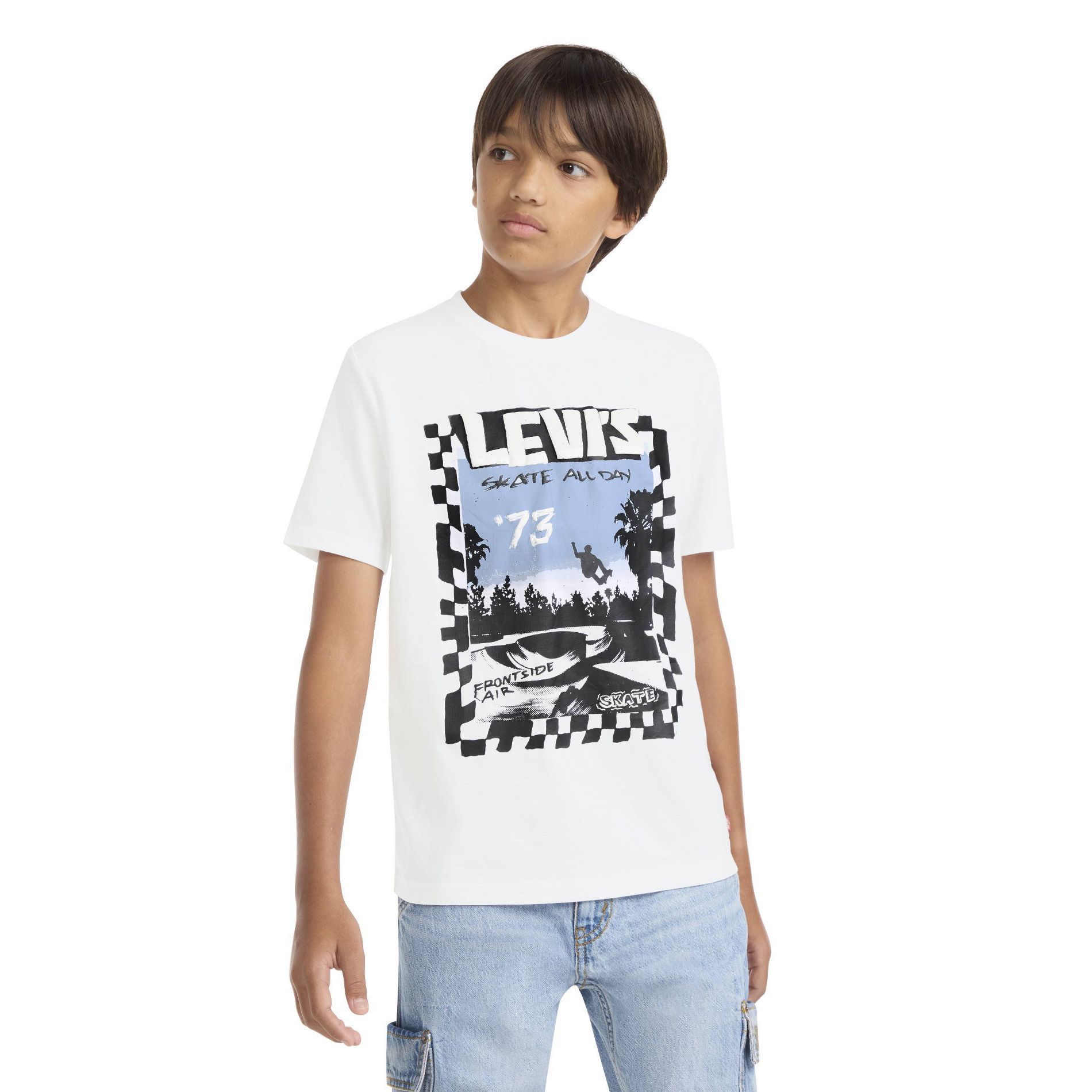 Levi's® Boys' Short Sleeve Skate Graphic T-Shirt - White XS