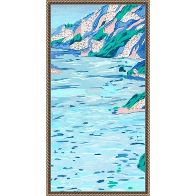 Ideal Vacation I Coastal Canvas Print with Bronze Frame