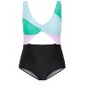 Women's Plus Size Lulu Splice 1 Piece - aqua | CCX - 4 of 4