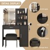 Makeup Vanity with Lighted Mirror & Lots Storage Cabinet, 3 Lighting Modes - 4 of 4