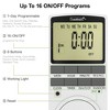 Digital Timer Outlet, Indoor Plug-in Electric Timer for Electrical Outlets15A/1800W, Multifunctional 7-Day Cycle Programmable Timer with Countdown - 2 of 4