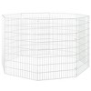 vidaXL Animal Enclosure Silver Galvanized Iron 8 Panels Adjustable - 21.3" x 31.5" 8-panel - 4 of 4
