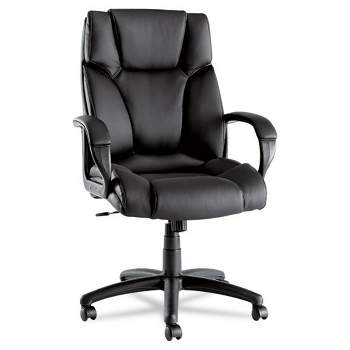 Alera Alera Fraze Series Executive High-Back Swivel/Tilt Bonded Leather Chair, Supports 275 lb, 17.71" to 21.65" Seat Height, Black