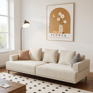 Gaoyangjiaju 109.44 Inch Linen Sofa with Metal Legs for Living Room - 1 of 4