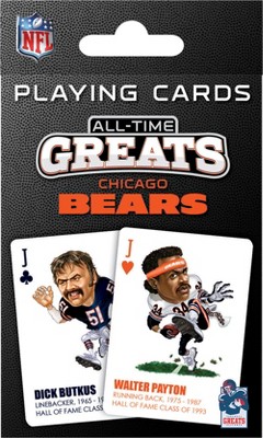 MasterPieces Officially Licensed NFL Chicago Bears All-Time Greats Playing Cards - 54 Card Deck