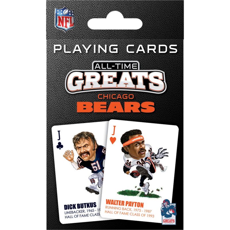 MasterPieces Officially Licensed NFL Chicago Bears All-Time Greats Playing Cards - 54 Card Deck, 1 of 6