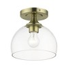 Livex Lighting Glendon 1 - Light Semi-Flush Mount in  Antique Brass - 4 of 4