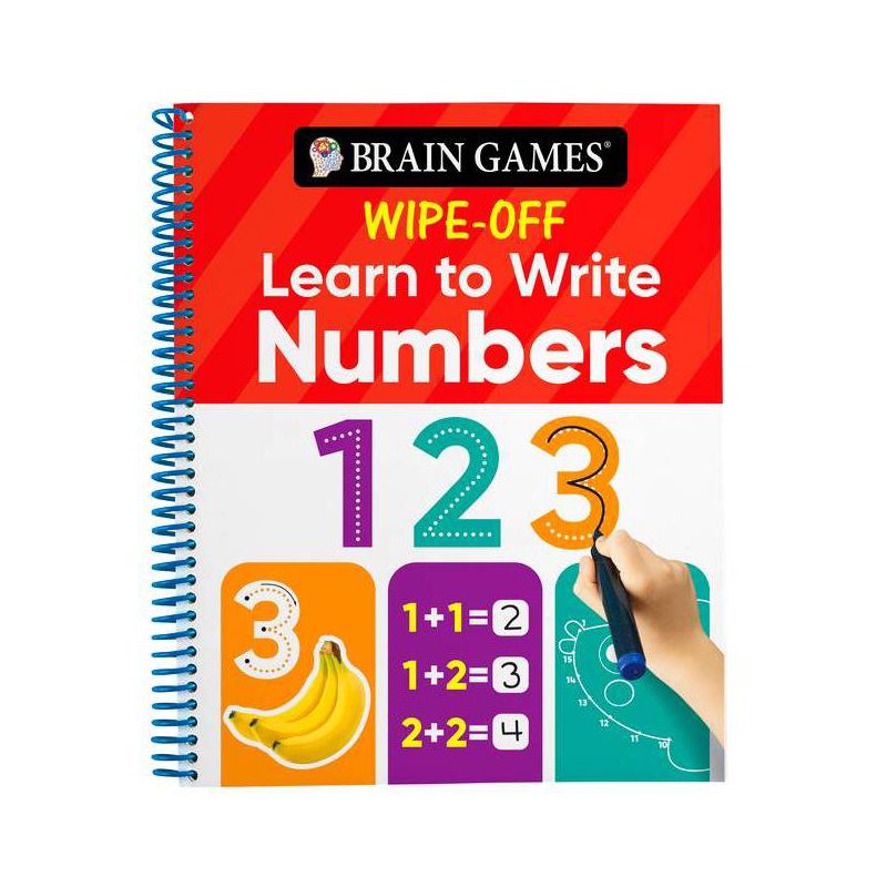Brain Games Wipe-Off - Learn to Write: Numbers (Kids Ages 3 to 6) - by  Publications International Ltd & Brain Games (Spiral Bound), 1 of 2