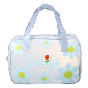 Unique Bargains Women's Square Cosmetic Bag Blue 1 Pc - 1 of 4