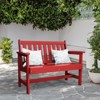 Hyleoty HDPE Outdoor Park Bench 48" x 22" x 35" ,Elegant, Comfortable and Durable - 2 of 4