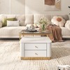 NicBex Modern Nesting Coffee Table with Storage,Rectangular Center Table for Living Room, Living Room Furniture,White - 2 of 4