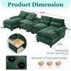 MOONMISS 125" U Shaped Sectional Sofa , Modular Chenille Cloud Couch with Storage Console, Cup Holders for Apartment, Office,Living Room - 2 of 4