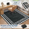 Coucheta Modern Washable Area Rug, Neutral Geometric Border Low Pile Rug, Non-Slip & Non-Shedding Carpet for Living&Dining Room, Hallway&Bedroom - 4 of 4