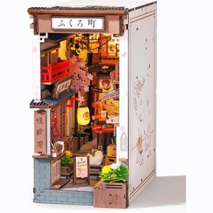 Rolife Book Nook Kit Sakura Wine Alley, 3D Wooden Puzzle Booknook