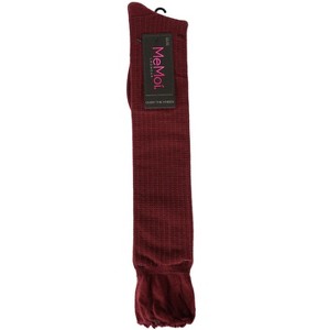 Memoi Women's Ruffle Rib Over The Knee Socks - 1 of 4