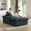 Dolonm Single Large-sized Sofa with Foot Pedals, Multi Part Activity Design, Corduroy Fabric, Removable and Washable,Grey - 3 of 4
