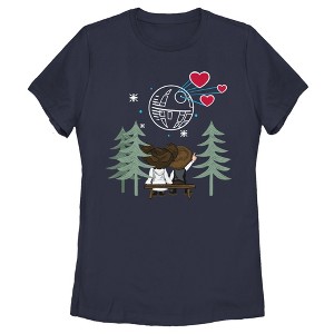 Women's Star Wars Valentine's Day Han and Leia Holding Hands T-Shirt - 1 of 4