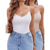 Avidlove Womens Camisoles 2-Pack Tank Top V Neck Undershirts Adjustable Spaghetti Strap Cami Tops - 2 of 4