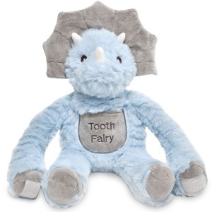 Bearington Lil' Tracer The Tooth Fairy Dino Plush, 12 Inch Dinosaur Stuffed Animal, Blue - 1 of 4