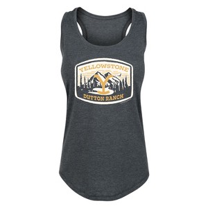 Women's - Yellowstone - Y Brand Nature Scene Logo Graphic Racerback Tank - 1 of 4