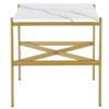 Gold Side Table with Faux Marble Top - Henn&Hart - 4 of 4