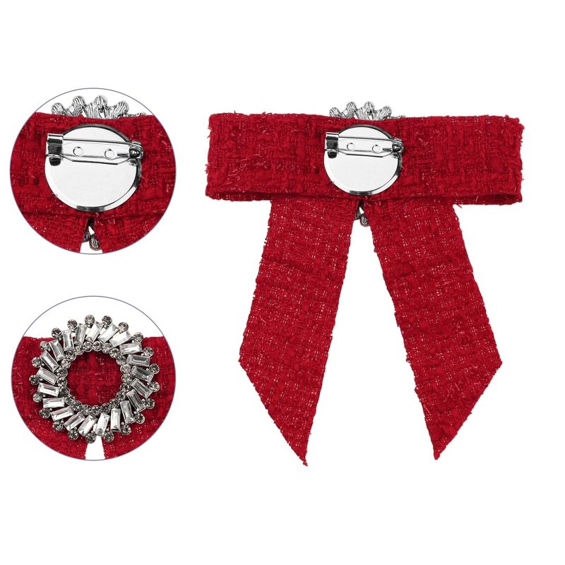Elerevyo Women's Unisex Accessories Ribbon Bowknot Brooches Bowtie 1 Pc, 3 of 5