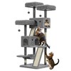 Large Cat Tree for Big Cats, Multi-Level Cat Tower for Indoor Cats, Scratching Post,Condo,Platforms,Cat Tunnel,Hammock,Feeding Station,Pet Play House - 3 of 4